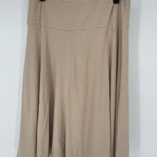 Talbots Beige Striped A-Line Skirt