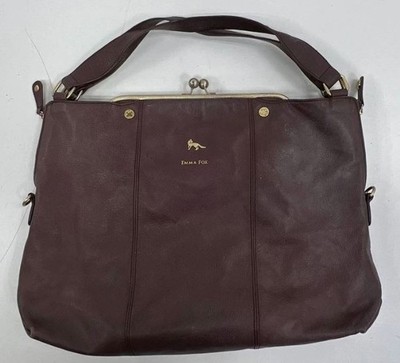 Emma Fox Brown Leather Satchel Emma Fox Two-Tone Leather Satchel | Mercari main image 3