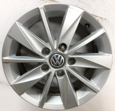 2015-2020 Volkswagen Golf 15x6 Aluminum Wheel 10 Spoke Silver 15oe 5g0601025ba