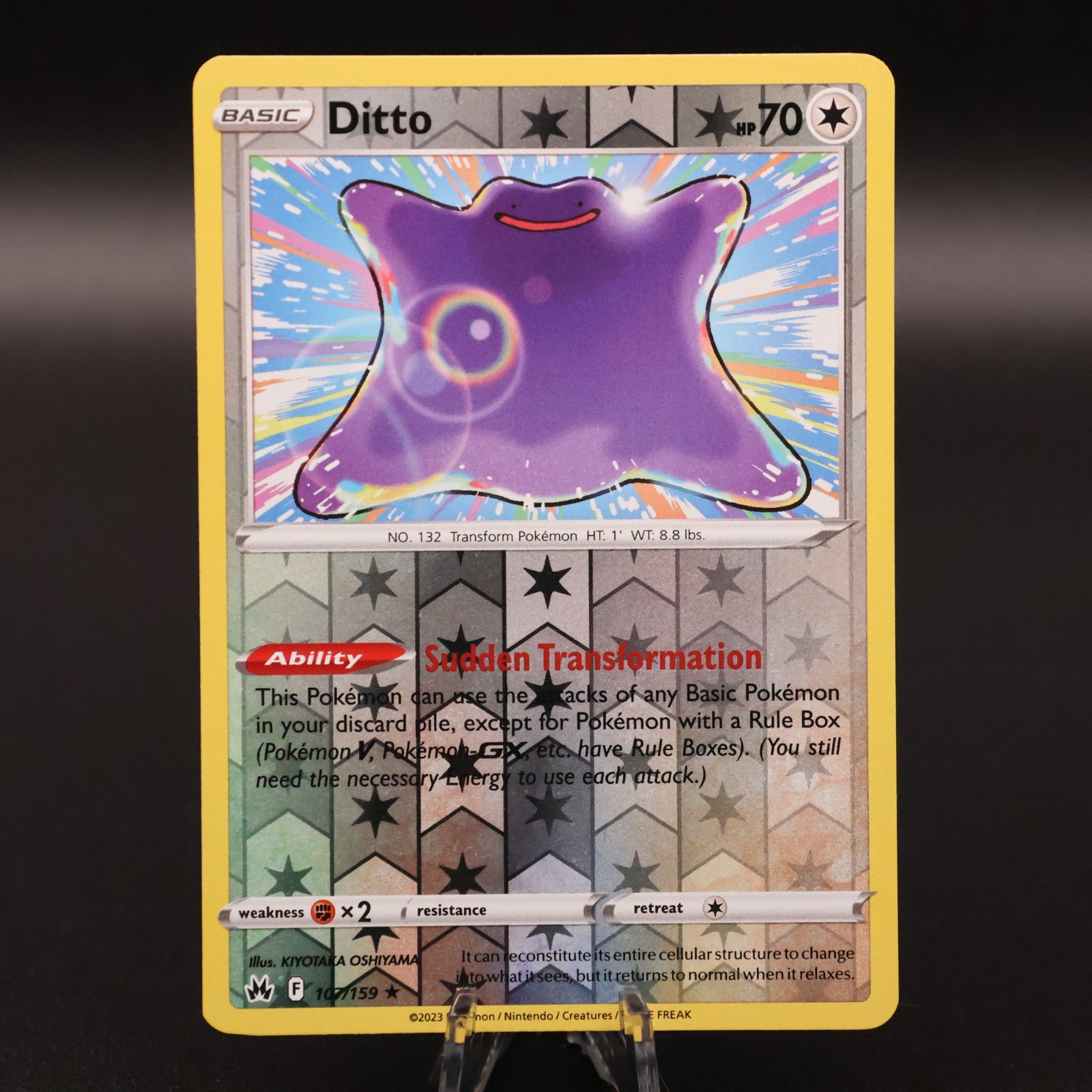 Pokemon TCG | Ditto 107/159 | Crown Zenith | Reverse Holo Rare | NM