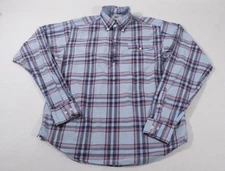 Gant By Michael Bastian Long Sleeve Plaid 1/4 Button Shirt Mens Size L