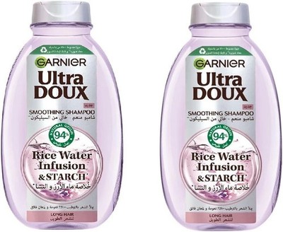 Garnier Ultra Doux Rice Water and Starch Infusion Shampoo, 400 ml ( 2 of Pack )
