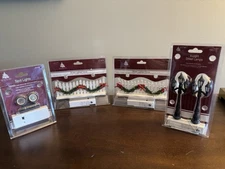 NEW Enchanted Forest Christmas Village Lighted Fences Spot Lights Street Lamps