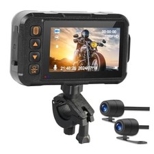 3" Screen Motorcycle Dash Cam Motorbike Camera Front and Rear Dual Lens