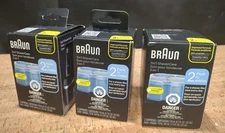 Lot Of 3 New Sealed Braun 3in1 ShaverCare Shaver Care 3-in-1, 2Pack  Cartridges