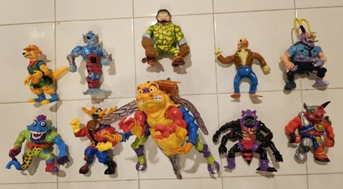 Lot 10 Vintage TMNT Figure Killer Bee Monty Moose