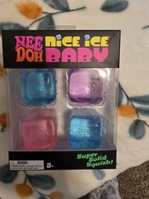 Needoh Nice Ice Baby Mini Cube 4 Pack Viral Sensory Squishy-In Hand