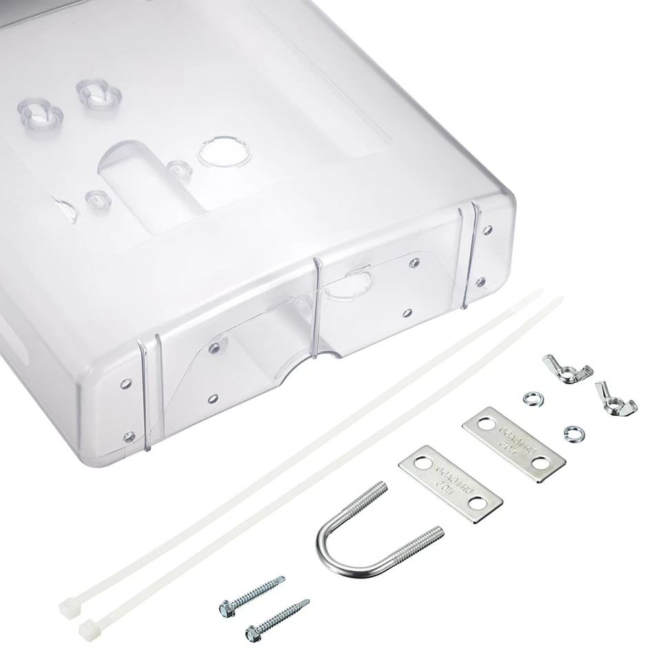 Soporte para folletos al aire libre caja de exhibición de literatura de plástico soporte para postal de montaje en pared Foto 2 de 4