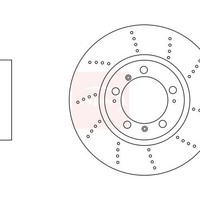 Porsche Boxster 987 2004-2013 Bremsscheibe Vorne Einzel Apec DSK3059