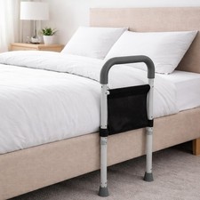 Binario Letto Regolabile Anziani Sicurezza Maniglione Acciaio Assistenza Supporto 150kg Aiuto