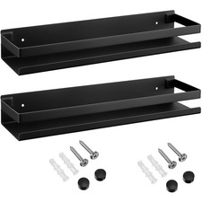 2 Pieces Stainless Steel Shelf Bathroom Shower Floating Shelves Wall Mounted ...