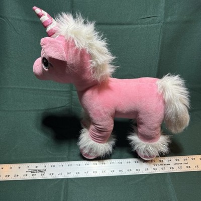 Build a Bear Pink Unicorn Plush  Stuffed Animal Silver Sparkle Toy