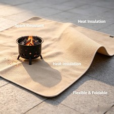 Flame Retardant Heat Resistant Mat for Grills For Camping and Picnic Use