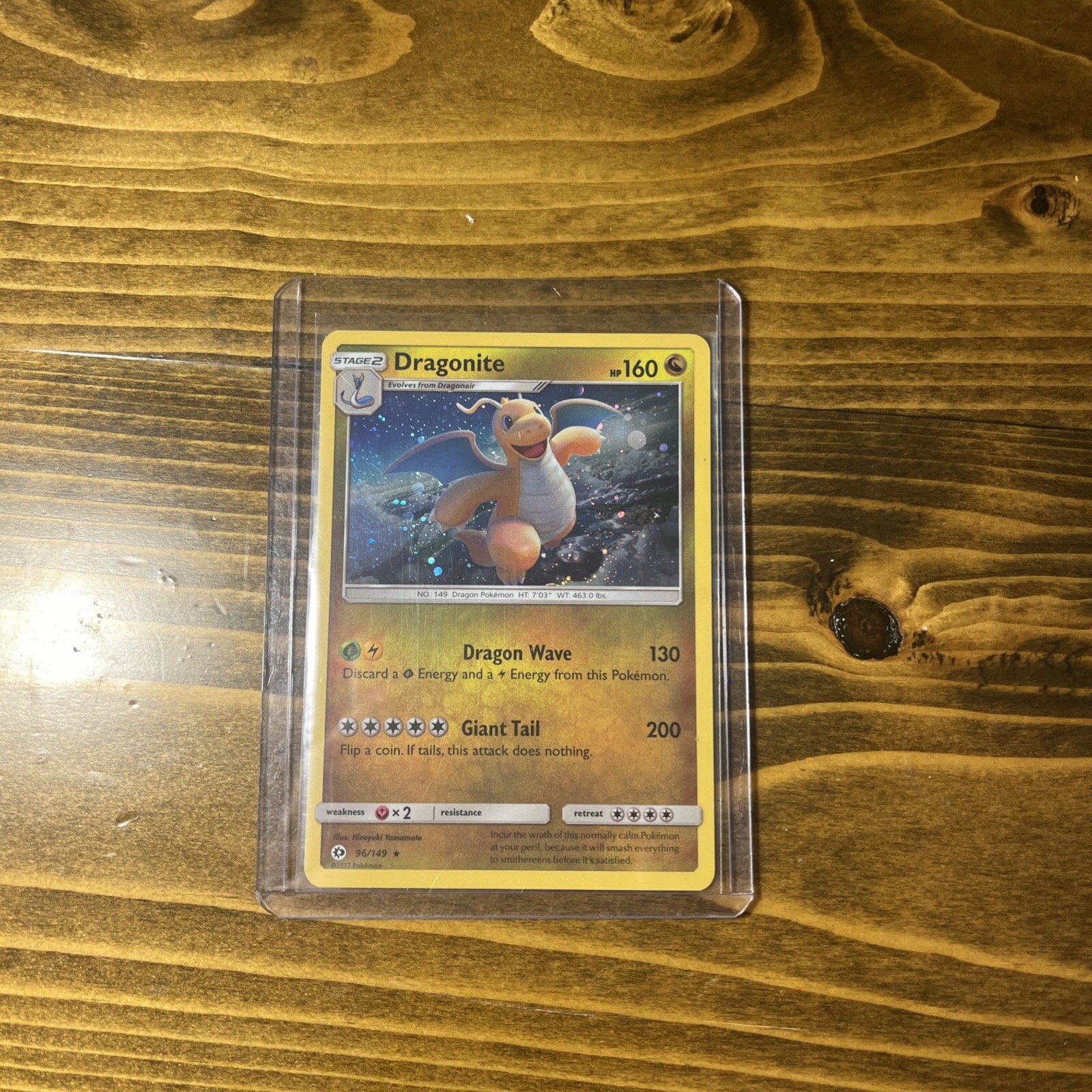 Dragonite 96/149 Sun & Moon 2017 COSMOS HOLO RARE Pokemon TCG Card - NM