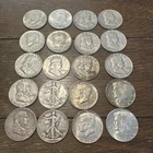 Roll of 20 Franklin/Kennedy/Walker silver 1/2 dollar mix
