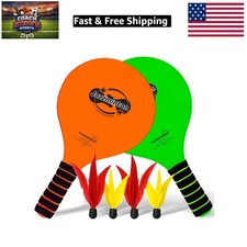 Paddle Ball Jazzminton Game - All-Season Indoor/Outdoor Racquet Game for Acti...
