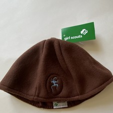 Girl Scouts Brown Beret Hat Large Polyester Scouting Uniform Accessory