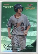 2013 USA Baseball Champions Certified National Team Mirror Green Trea Turner o7m