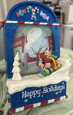 2009 Disney Happy Holidays Collector Mickey Minnie Pluto Snow Frame
