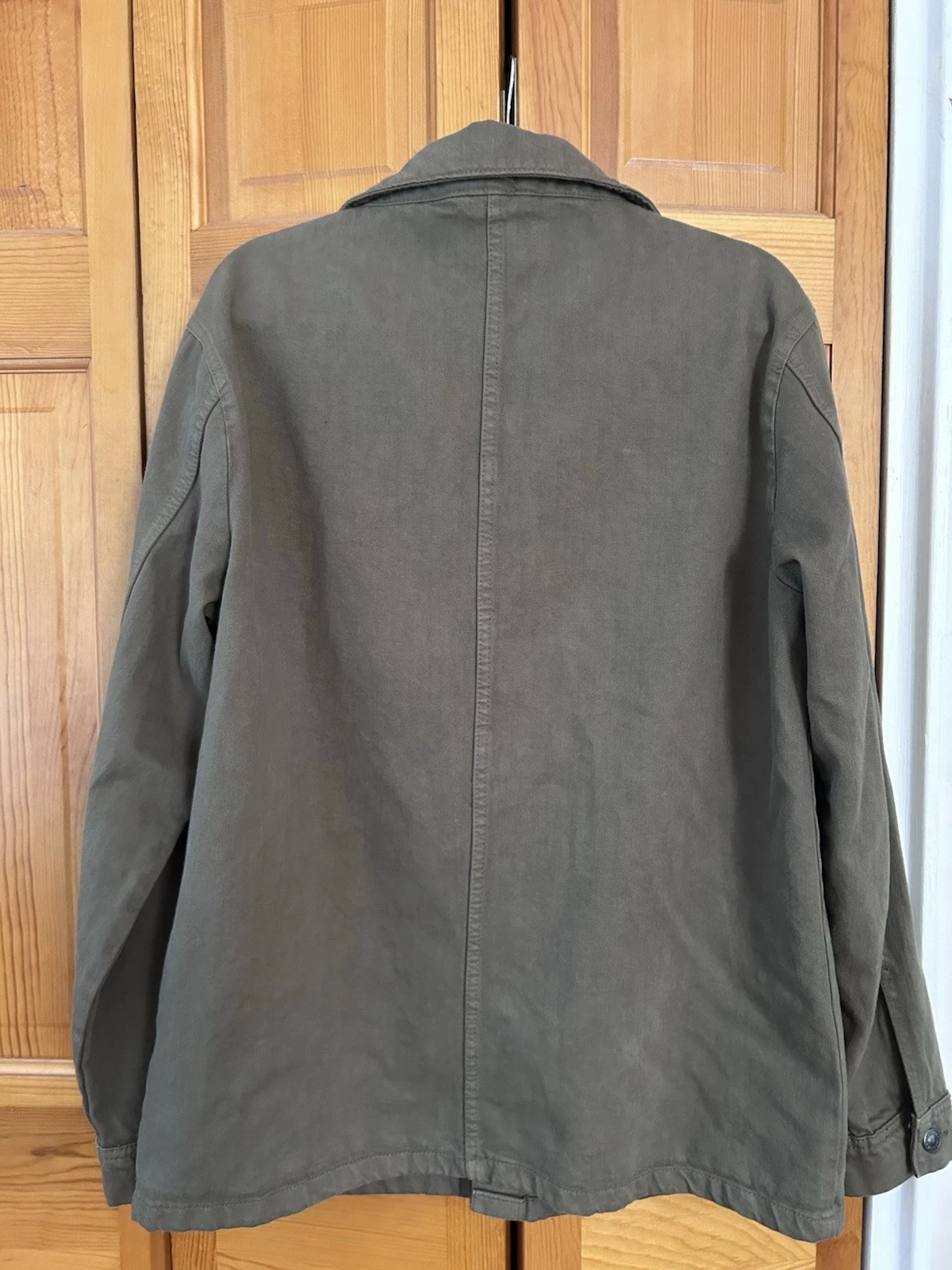 Topman Mens L Olive Green Utility Overshirt Jacket Military Large - product detail image 4