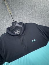 Under Armour Polo Shirt Mens XL Blue Black The Performance Polo HeatGear Golf