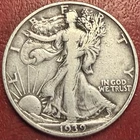1939-D Walking Liberty Half Dollar. Free Shipping