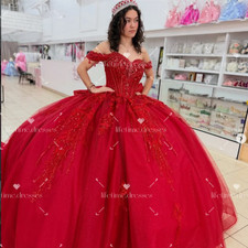 Newest Quinceanera Dresses Red Sweet 15 16 Vestidos De XV A os Party Ball Gowns