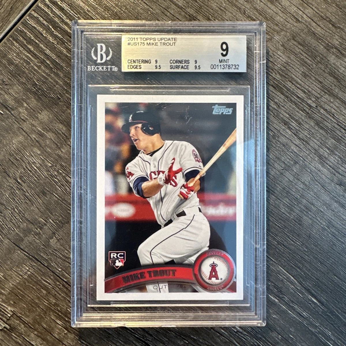 Mike Trout 9 Graded Baseball Sports Trading Cards & Accessories 