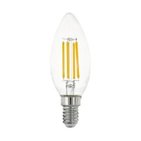 Eglo Led Filament Leuchtmittel Kerze C35 4W = 40W E14 Klar 470Lm Warmweiß 2700K