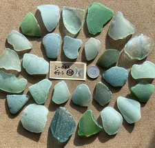 sea glass from Japan Surf-Tumbled Beach Glass medium green