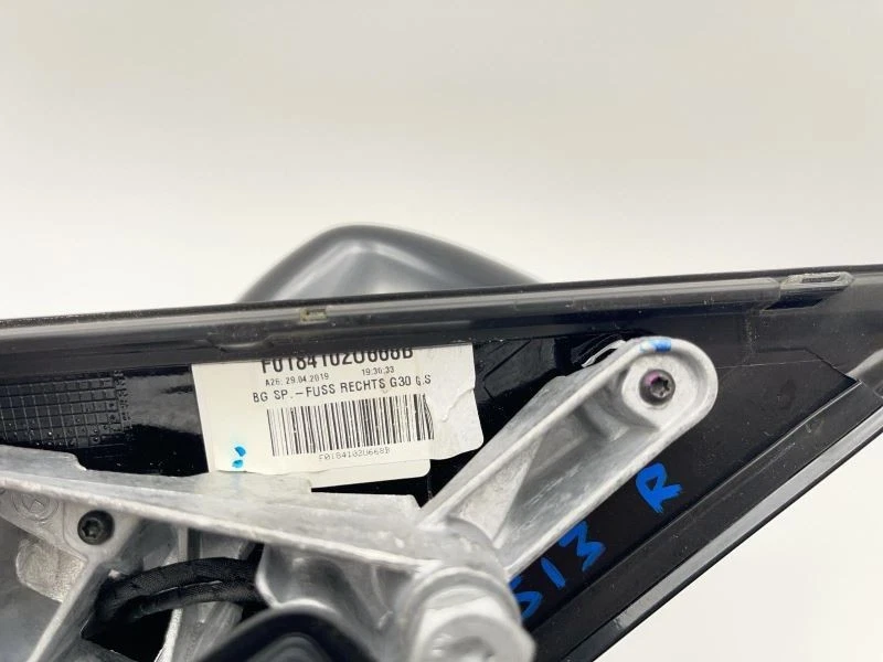 2017-2020 BMW 530i RIGHT DOOR MIRROR BLACK PC:PLCFK 2.0L AT AWD 61K 55057 - Image 2 of 4