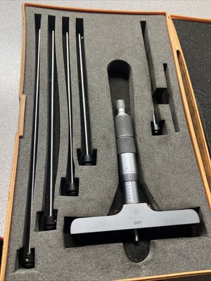 MITUTOYO No. 129-132 DMC 4-6'' Depth Micrometer Made In Japan (USED).