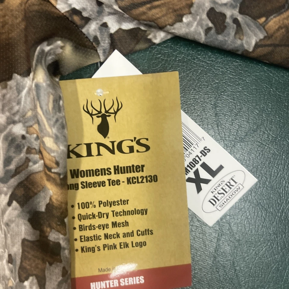 Kings Camo Hunter Ladies Long Sleeve Tee XL Desert Shadow NWT - Image 3 of 3
