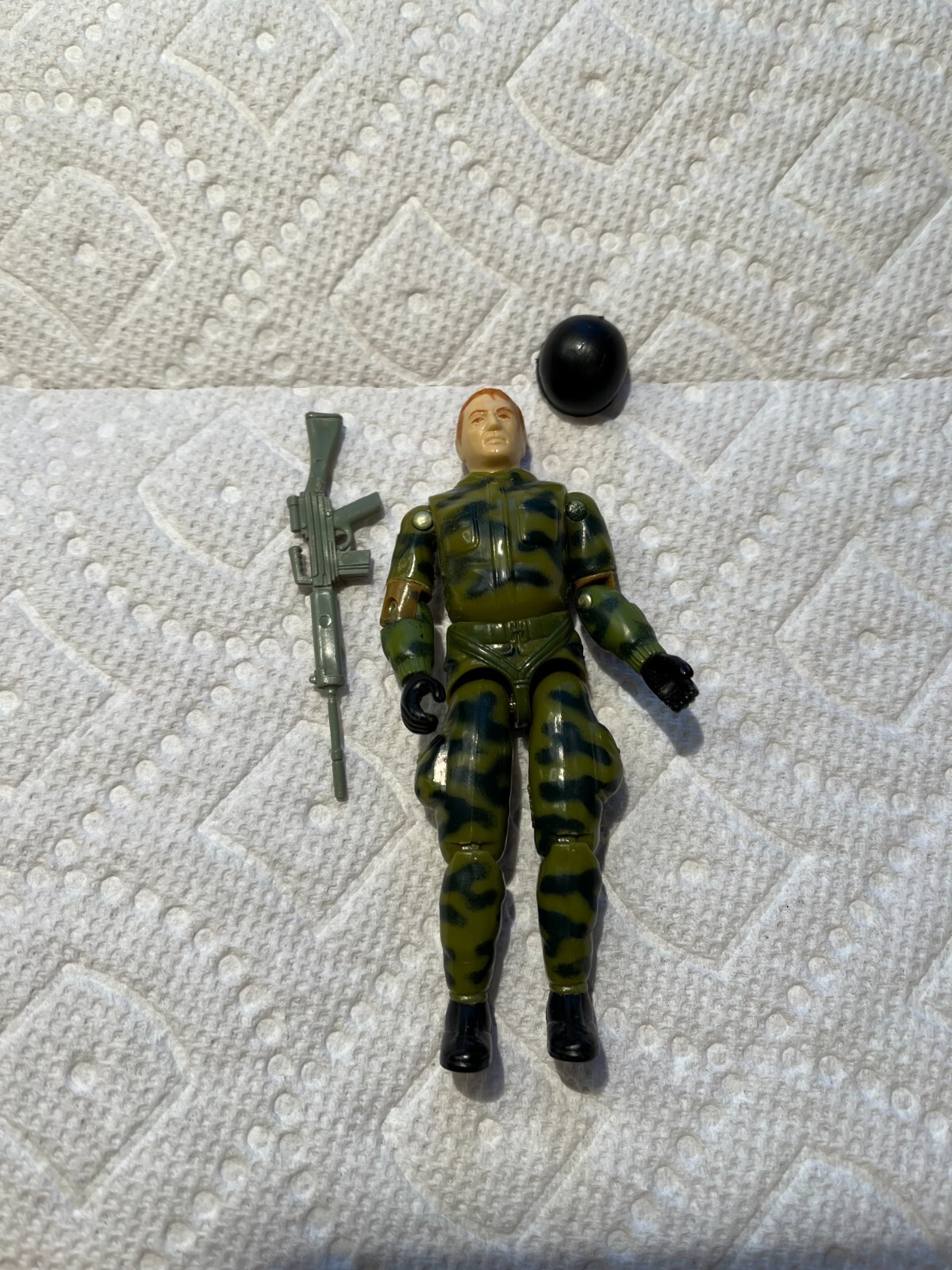 Vintage 1984 Hasbro GI Joe ARAH Rip v1-Helmet and Gun-Loose Waist and Leg Joint