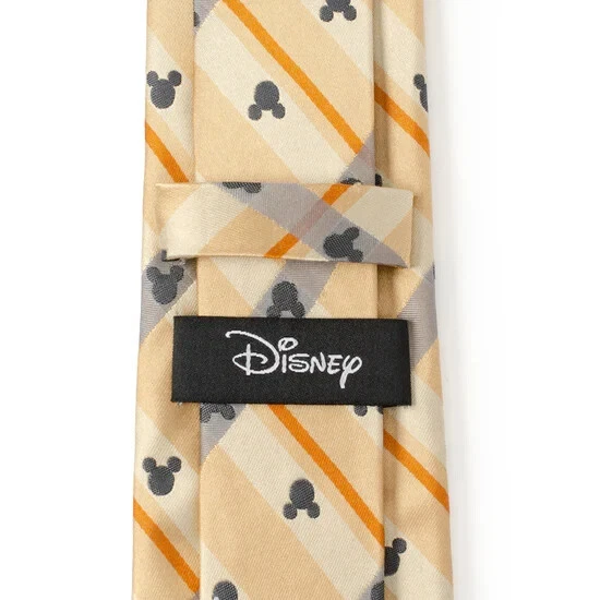 Corbata para hombre Disney Mickey Mouse Silhouette bronceada a cuadros Foto 4 de 4