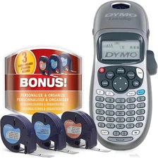 New! DYMO Label Maker + 3 Labeling Tapes | LetraTag 100H Handheld Label Maker