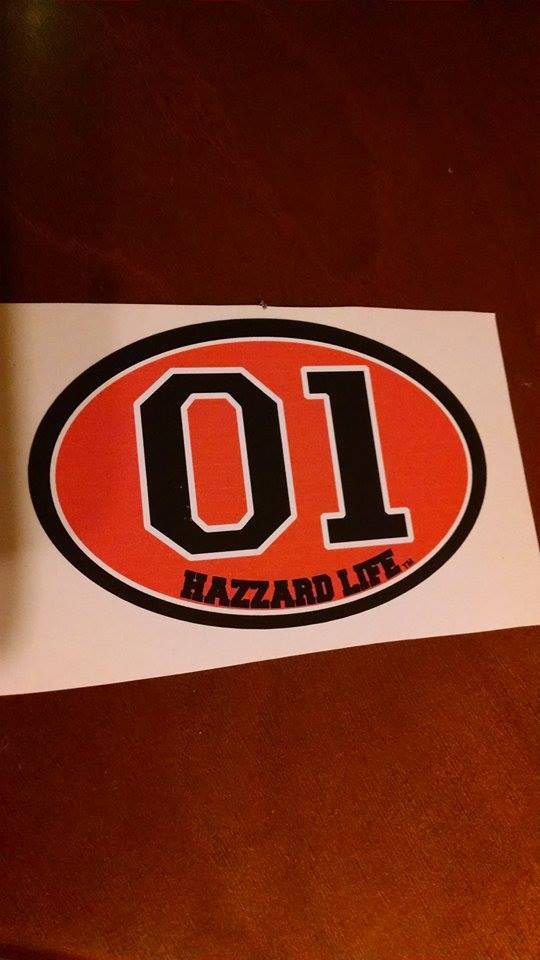 Dukes of Hazzard General Lee 01 Hazzard Life Vinyl Decal Sti