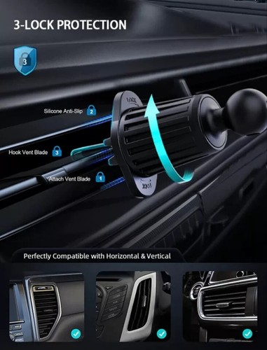 Car Phone Holder, Air Vent Phone Car Holder For iPhone 16/15 /14/13/13 Pro Max - Picture 9 of 13