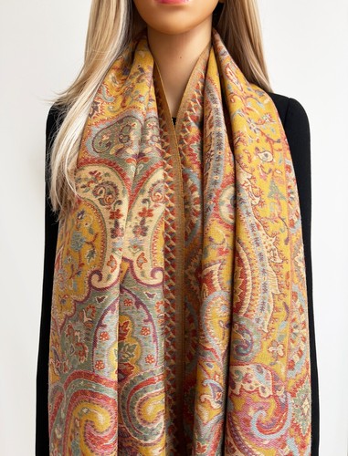 Womens Long Bright Rainbow Multi Colour Paisley Scarf Pashmina Scarves Shawl - Picture 54 of 89