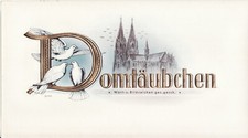 Zigarren Deckelbild Etikett Landfried Domt&auml;ubchen K&ouml;lner Dom 16 St&uuml;ck NOS