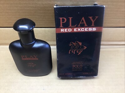 PLAY RED Excess MEN EAU DE COLOGNE TOILETTE PARFUM PERFUME 3.4 OZ
