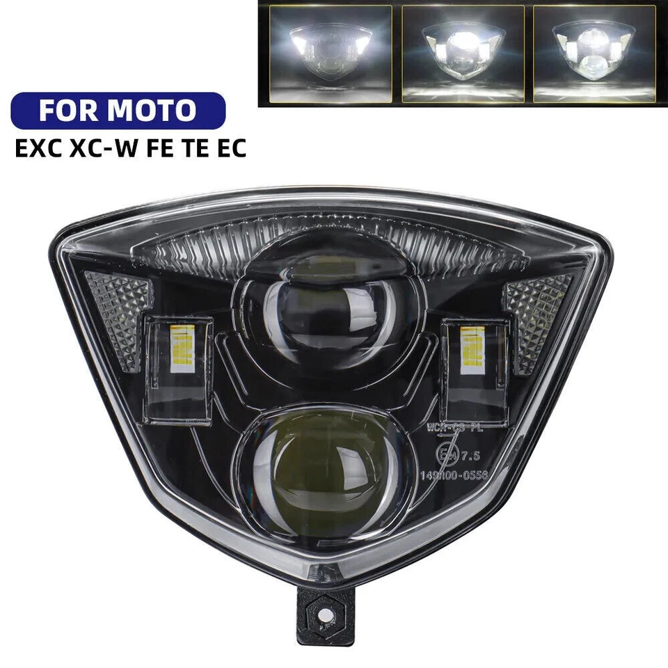 For KTM 125 200 250 300 400 450 525 EXC EXCF 2005-2007 LED Headlights with DRL - Image 3 of 4