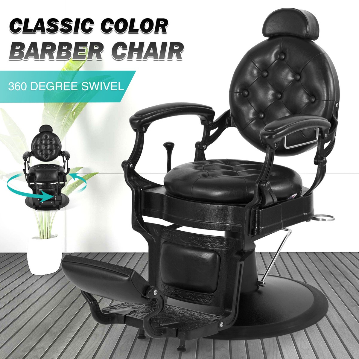 Vintage Heavy Duty Hydraulic Barber Chairs Reclining Salon Beauty Hair  Stylings