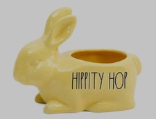 Rae Dunn EASTER Bunny "Hippity Hop" Candy Dish Centerpiece  6" x 7.5"  NEW