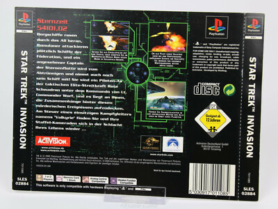 Sony Playstation 1 PS1 PAL Star Trek Invasion nur Backcover!
