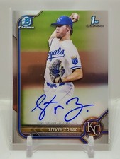 2022 Bowman Chrome 1st Steven Zobac Base Auto Royals HOT ROOKIE RC Autograph C2