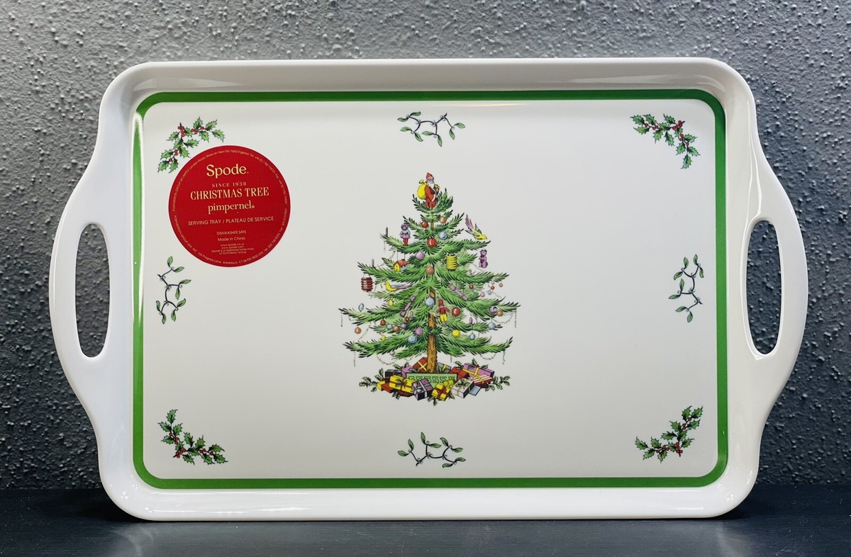 Spode Christmas Tree Melamine Serving Tray with Handles Pimpernel