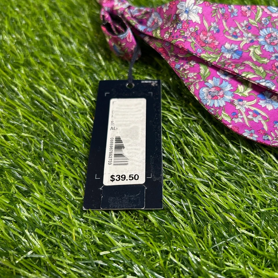 Cremieux Floral Silk Bow Tie Self Tie Mens Adjustable Neck Purple/Pink Mens NWT - Image 3 of 4