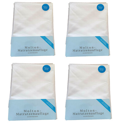 4 Stk Baby Bett Matratzenauflage 70x140 cm Molton Nässeschutz + 4 Eckgummis 1B