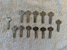 Lot of 13 Blank keys Ilco Independent Lock BOIE 1114G